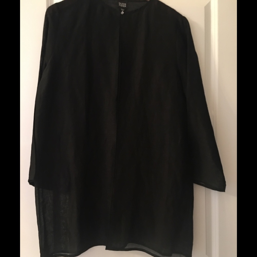 Eileen Fisher Linen and Silk Short Duster